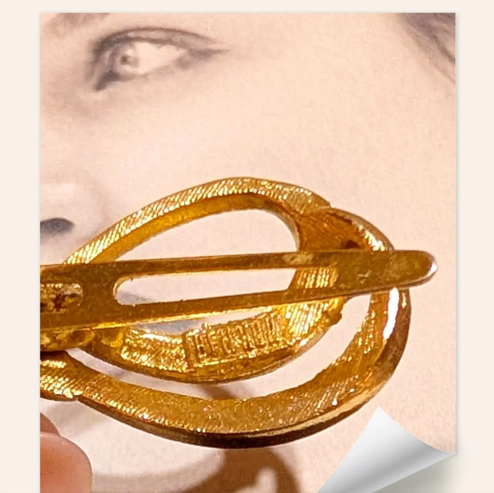 Vintage BEN-HUR gold plated Hair Barrett/Clip